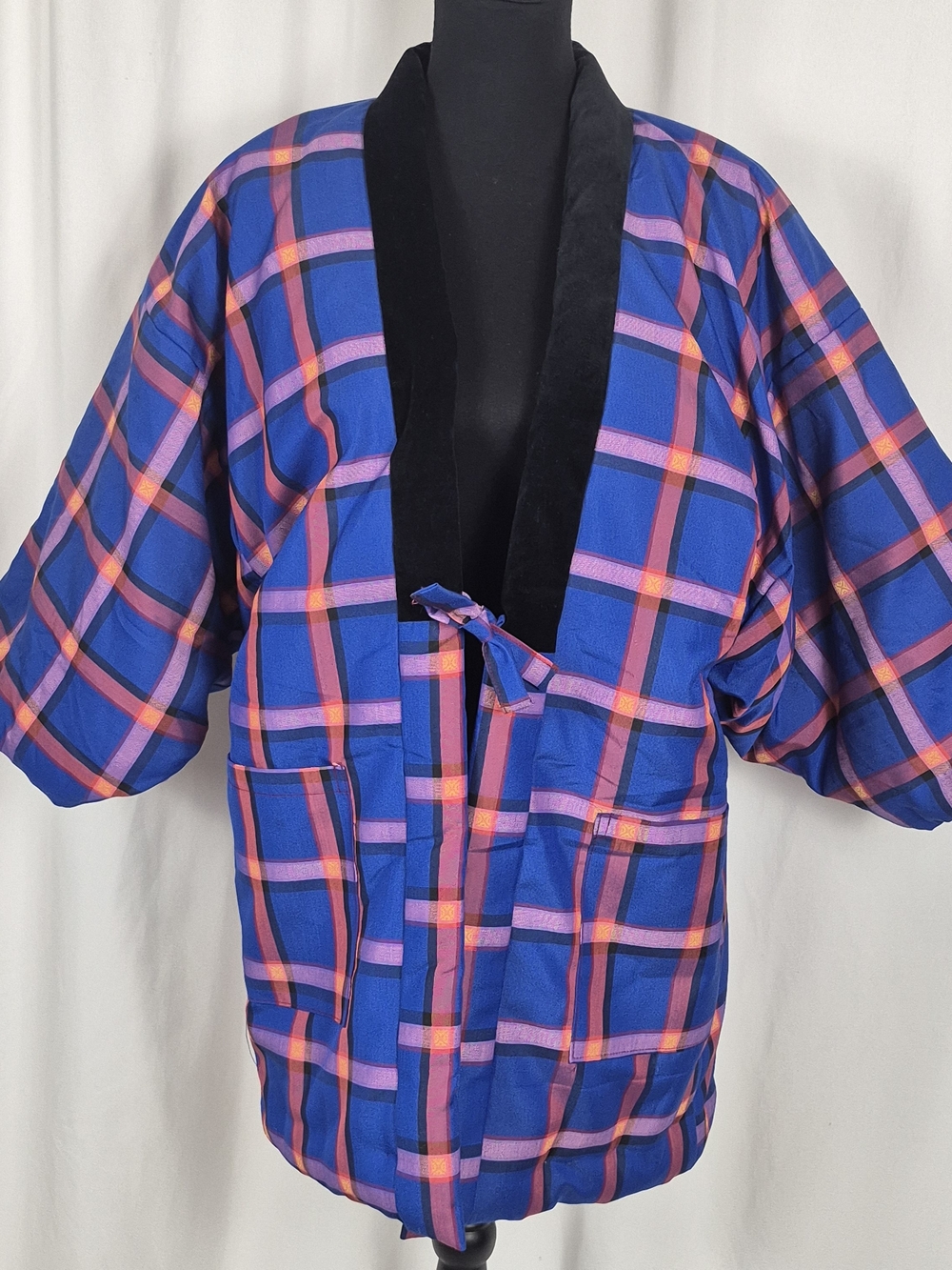 Women's Japanese Traditional Kurume Hanten Padded Winter Jacket - Size L